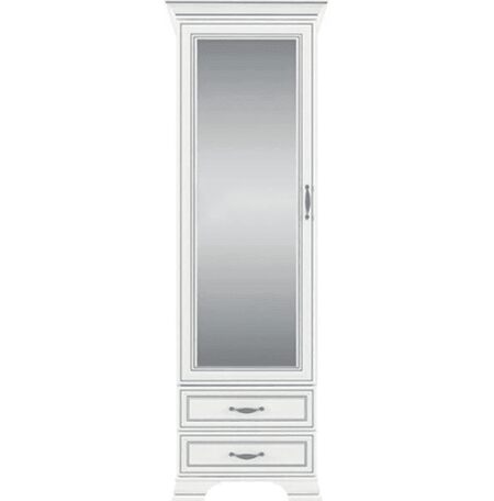 Одностворчатый шкаф с зеркалом и полками 1Z2S Тиффани (Tiffany)